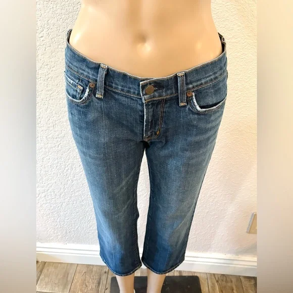 CITIZENS OF HUMANITY Y2K Women’s ‘Kelly #063 Cropped Stretch Low-Waist Jeans’ - Picture 5 of 10